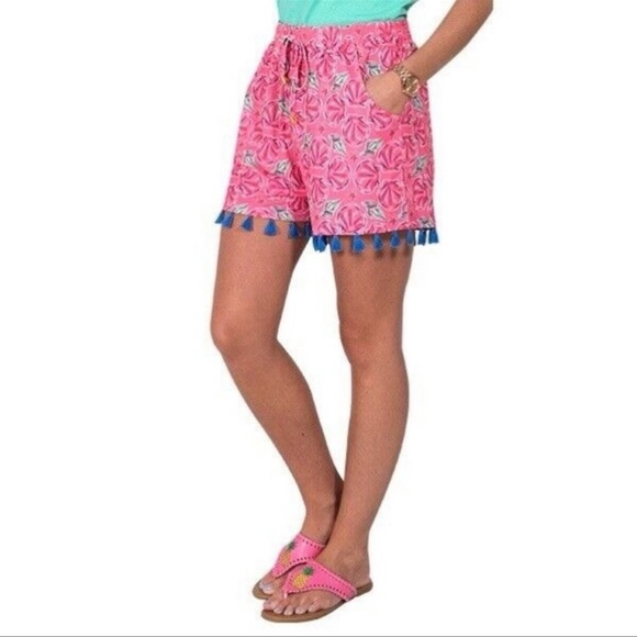 Simply Southern Pants - Simply Southern Seashell Print Stretchy Shorts